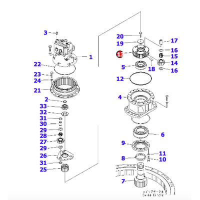 L'escavatore Parts Swing Shaft lega il Pin dell'asse di PC200-8 206-26-69111