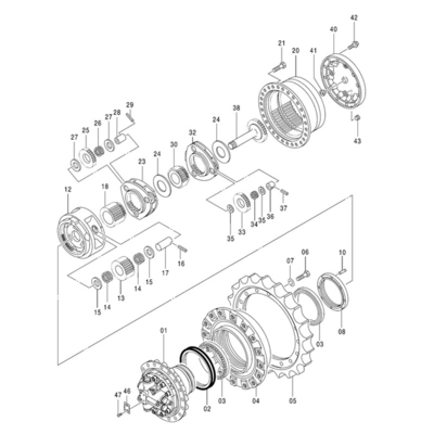 Asse di cambio dell'oscillazione dell'asse di Swing Motor Pinion dell'escavatore 320C 148-4636 Cat320c
